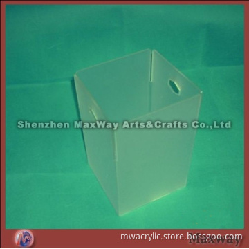 Frosted rectangle acrylic rice/flour container/vessel/receptacle/box